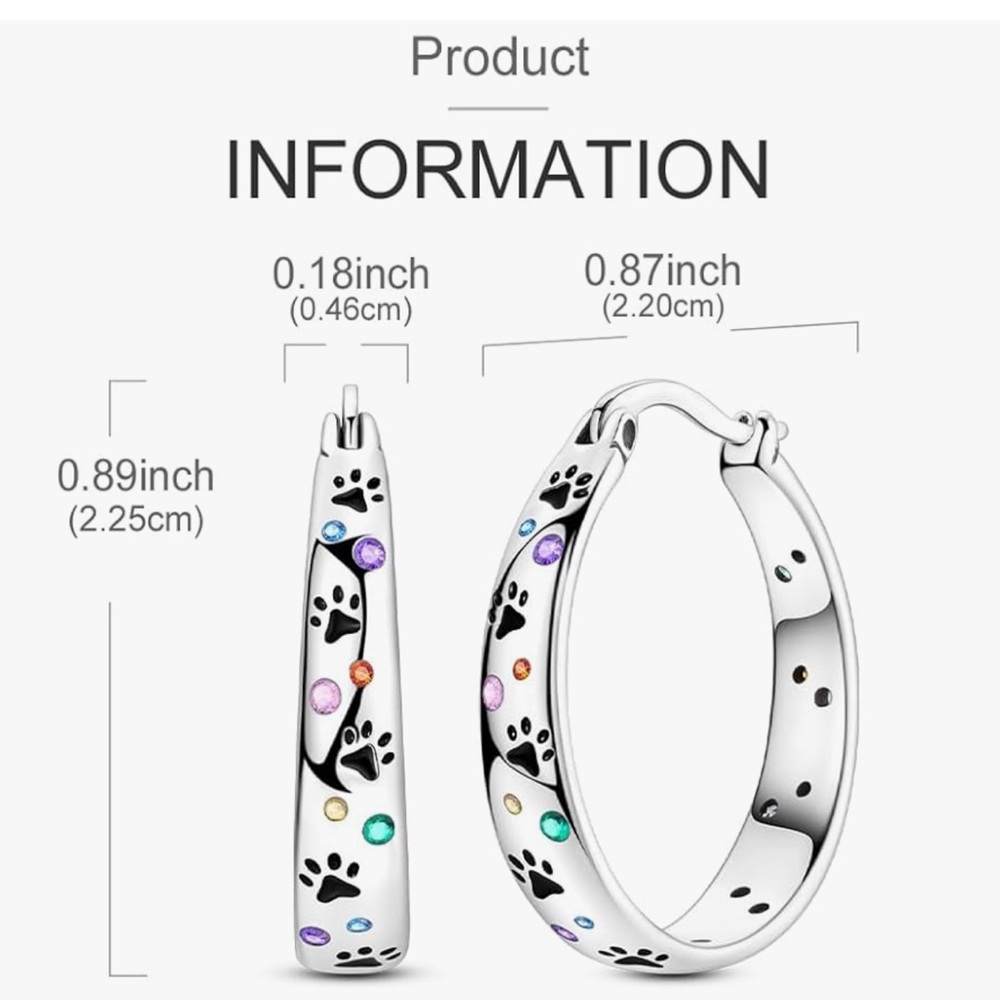 🆕925 Sterling Silver Hoop Earrings for Women Hypoallergenic Lightweight - Picture 3 of 6